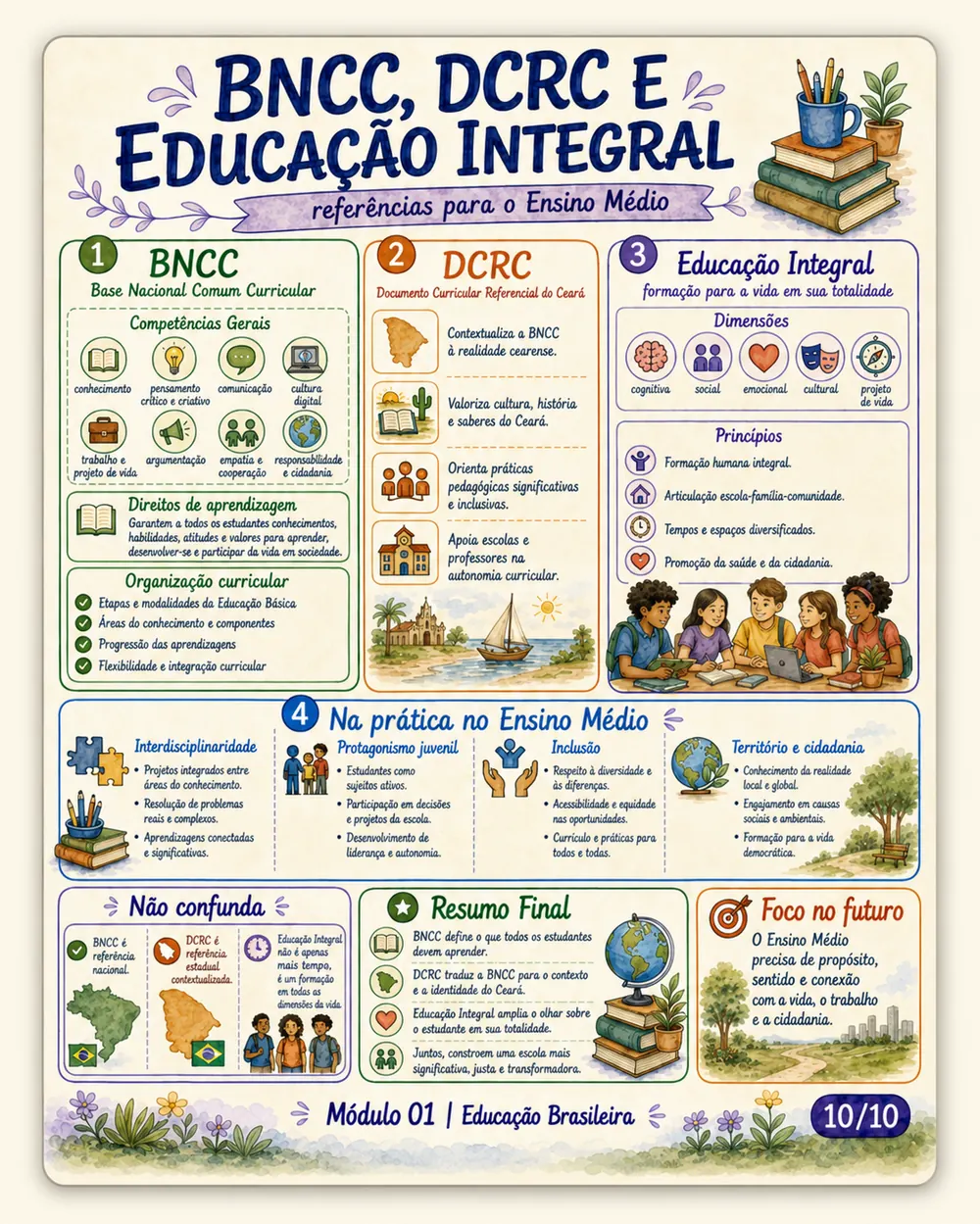 Amostra do material — card de revisão